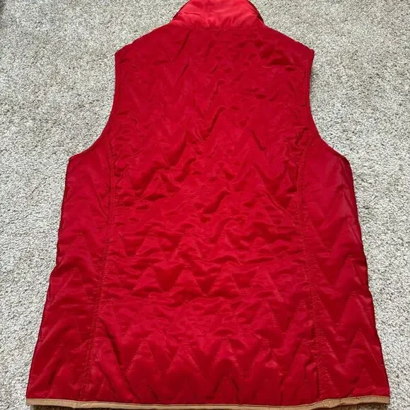 King Ranch Red Quilted Vest Size M - Picture 2 of 5